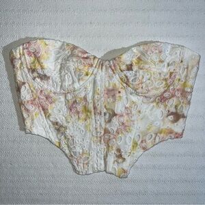 Bardot Lila Corset Bustier Top Womens Size Small Floral Coquette Feminine